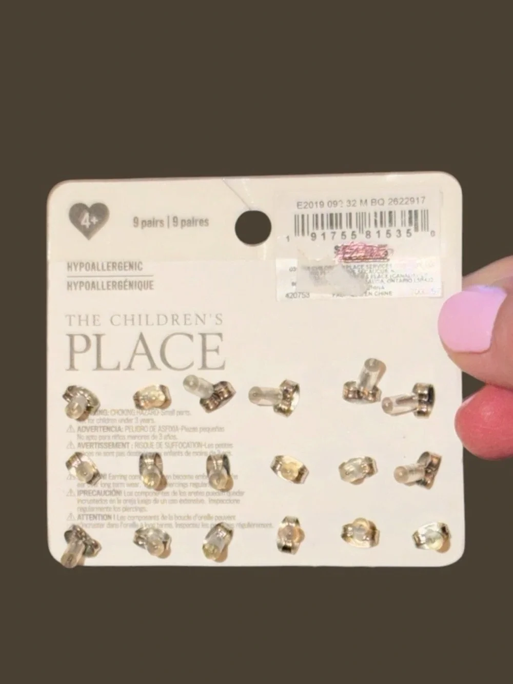 The Children's Place Multicolor Unicorn, Rainbow & Heart Earring Set